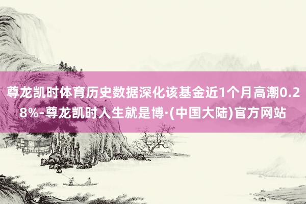 尊龙凯时体育历史数据深化该基金近1个月高潮0.28%-尊龙凯时人生就是博·(中国大陆)官方网站