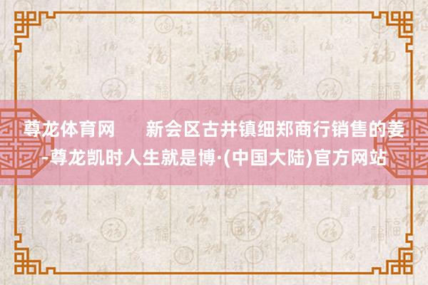 尊龙体育网      新会区古井镇细郑商行销售的姜-尊龙凯时人生就是博·(中国大陆)官方网站