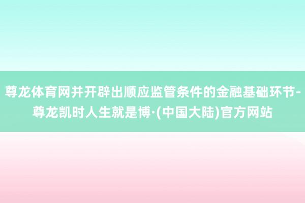 尊龙体育网并开辟出顺应监管条件的金融基础环节-尊龙凯时人生就是博·(中国大陆)官方网站